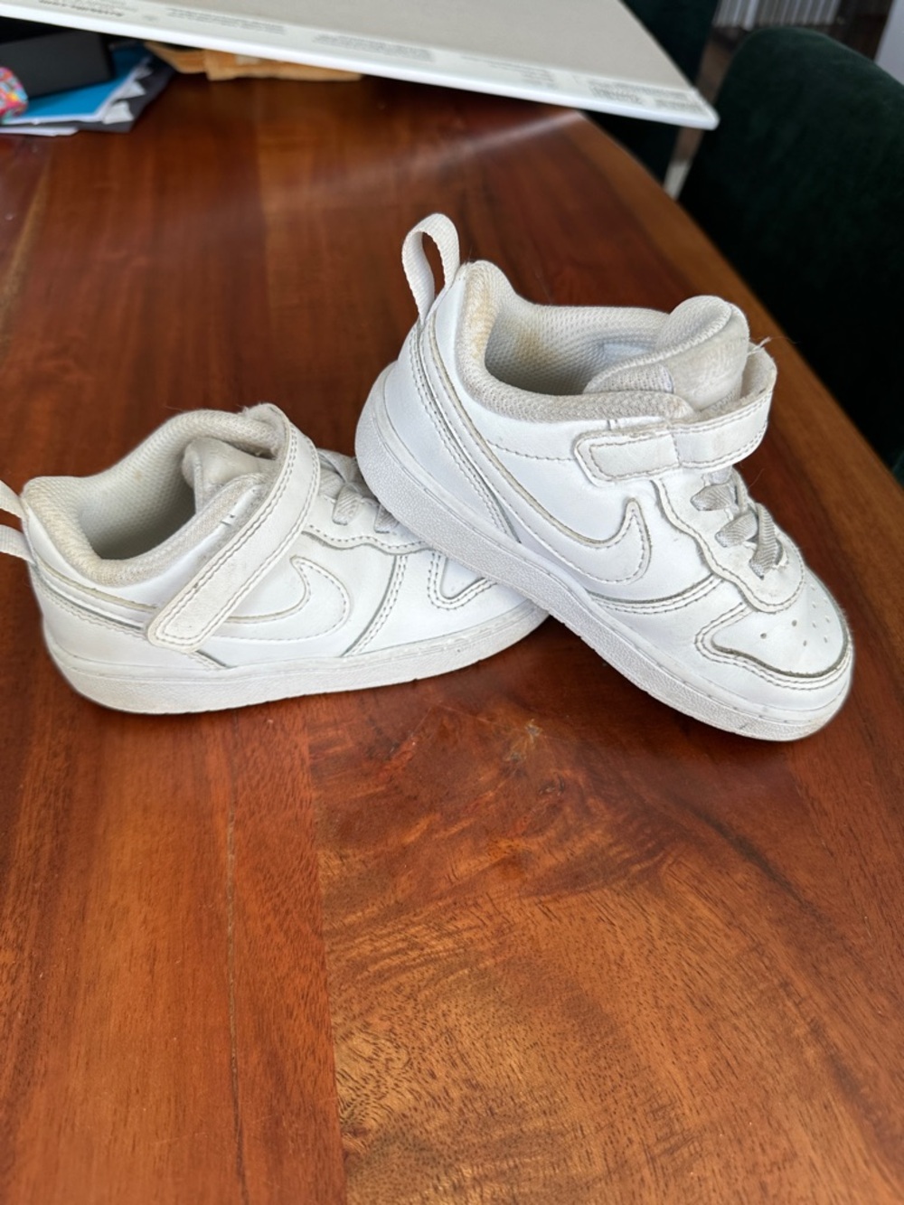 Nike Kids White Leather Sneakers